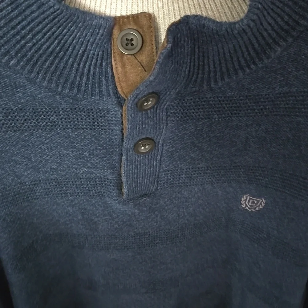 Chaps Navy Sweater - Picture 7 of 10